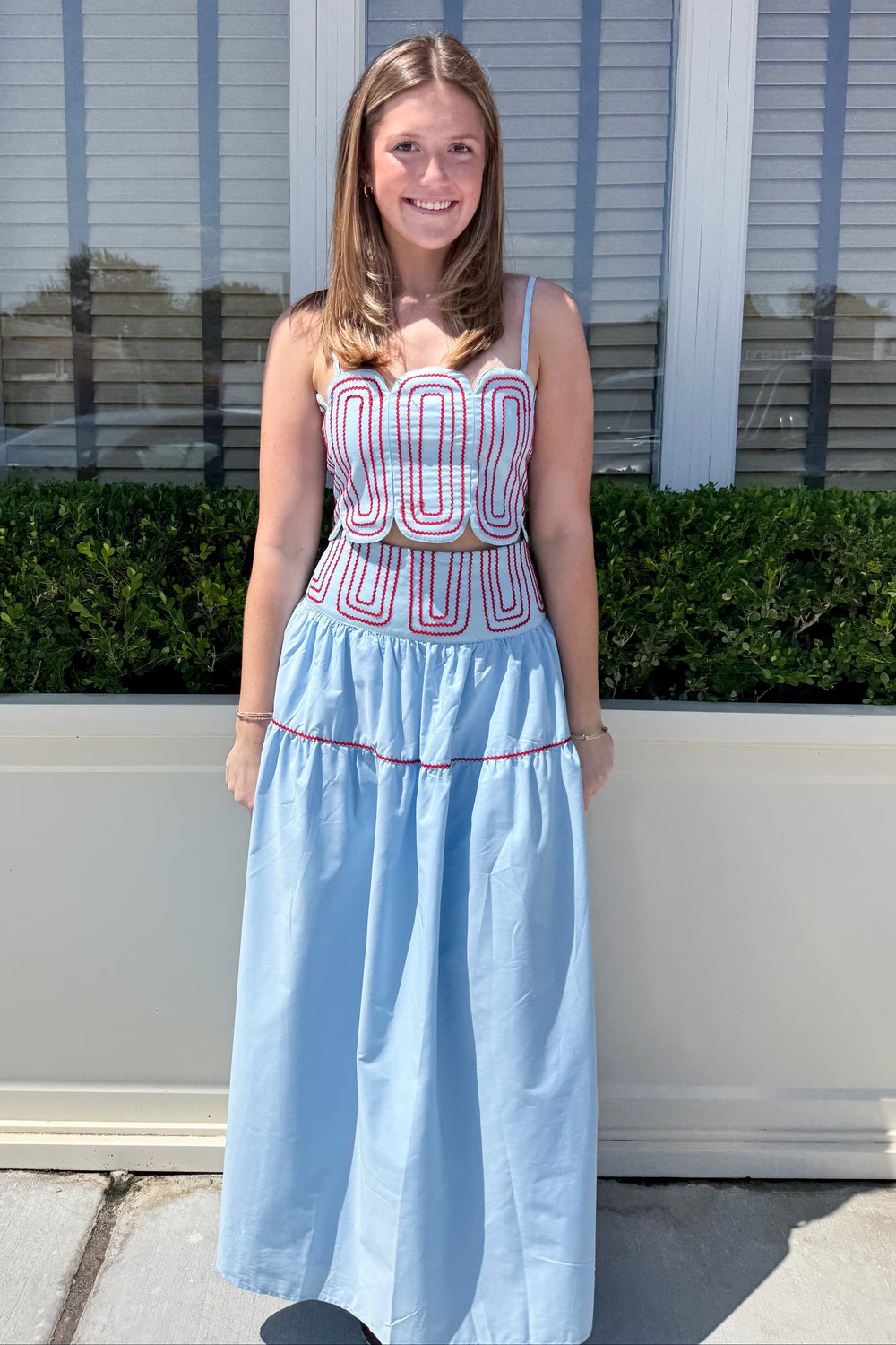 Coastal Charm Maxi Skirt, adeline boutique, dallas boutique, boutique