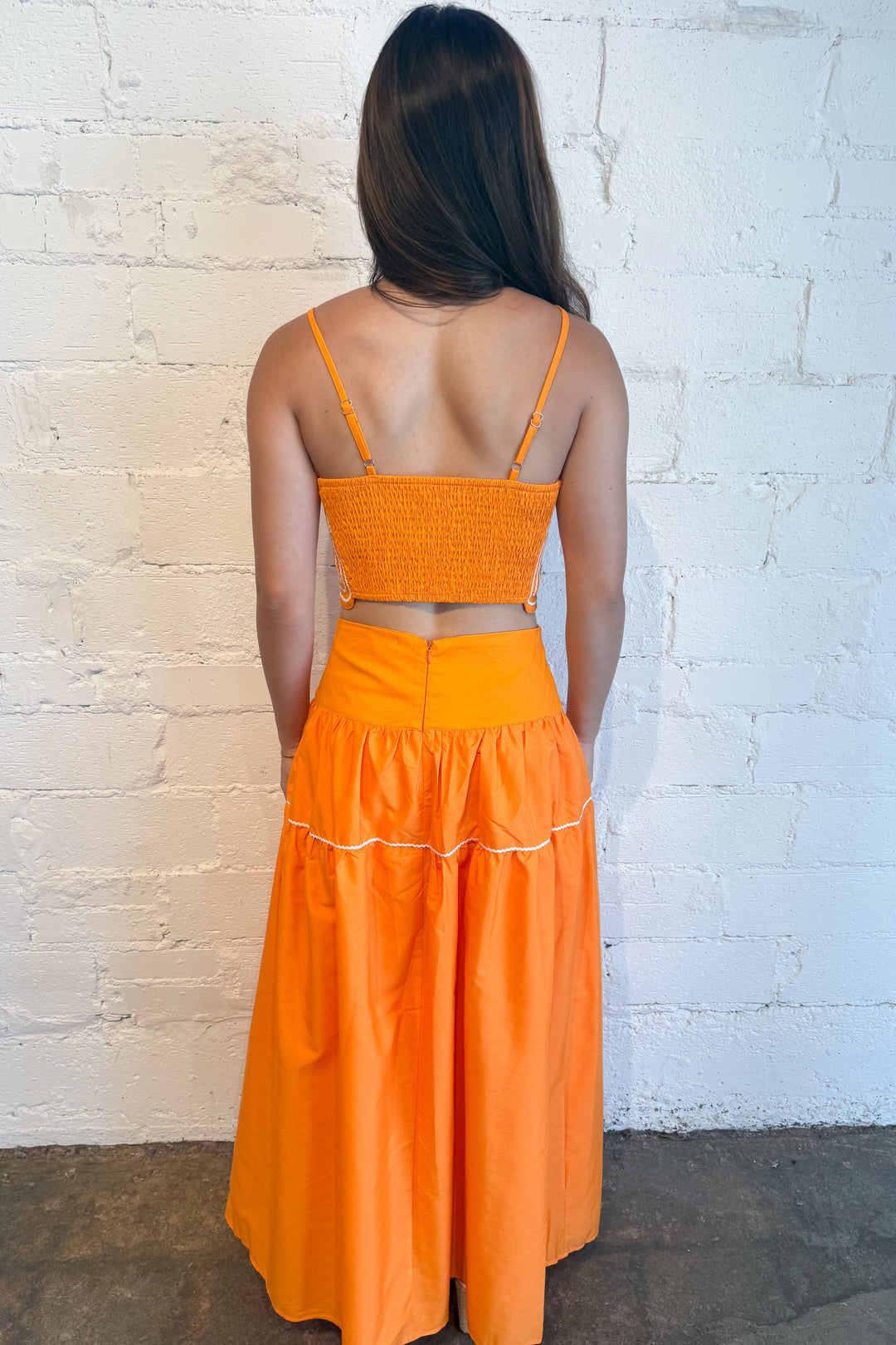 Coastal Charm Top Orange Back, adeline boutique, dallas boutique, boutique
