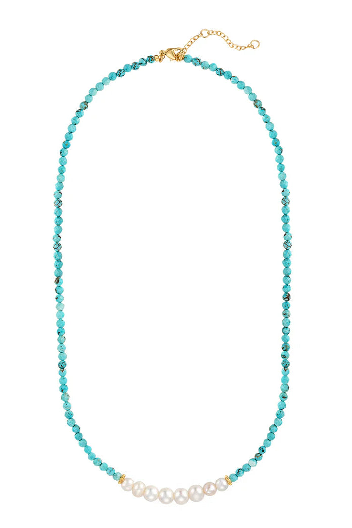 Corinne Turquoise Beaded Necklace, Necklace, Adeline Boutique, Dallas Boutique, Jewelry, Accessories