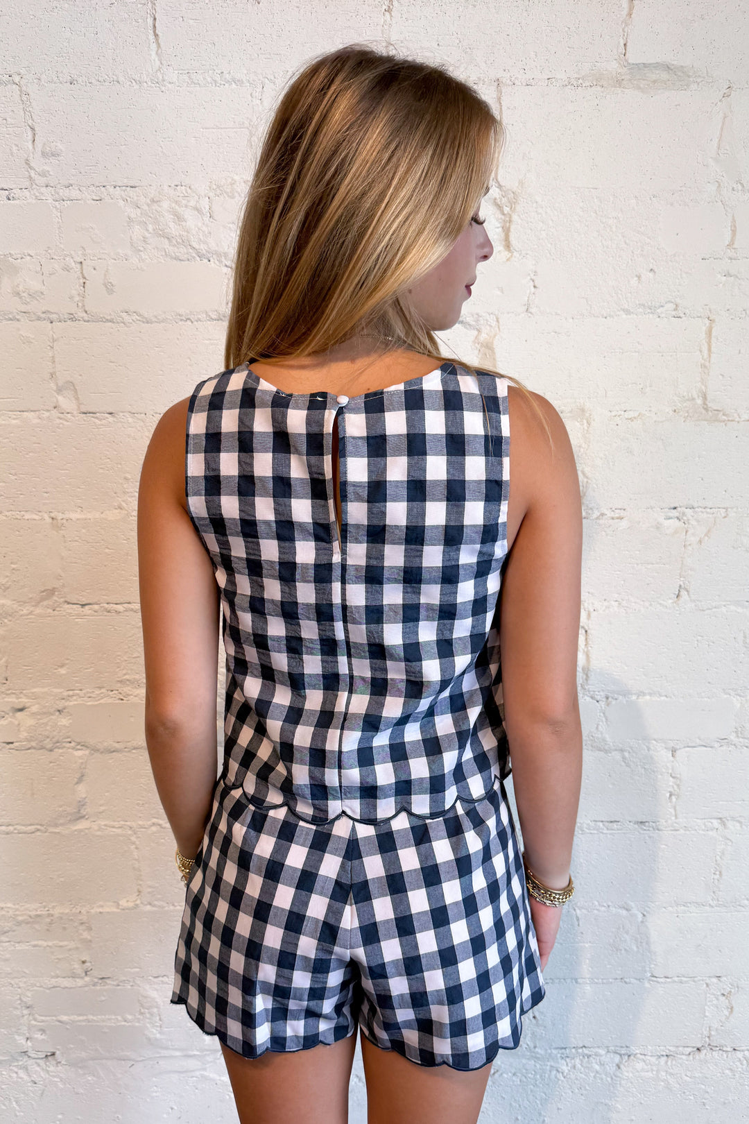 Country Lane Shorts Navy Back, adeline boutique, dallas boutique, boutique