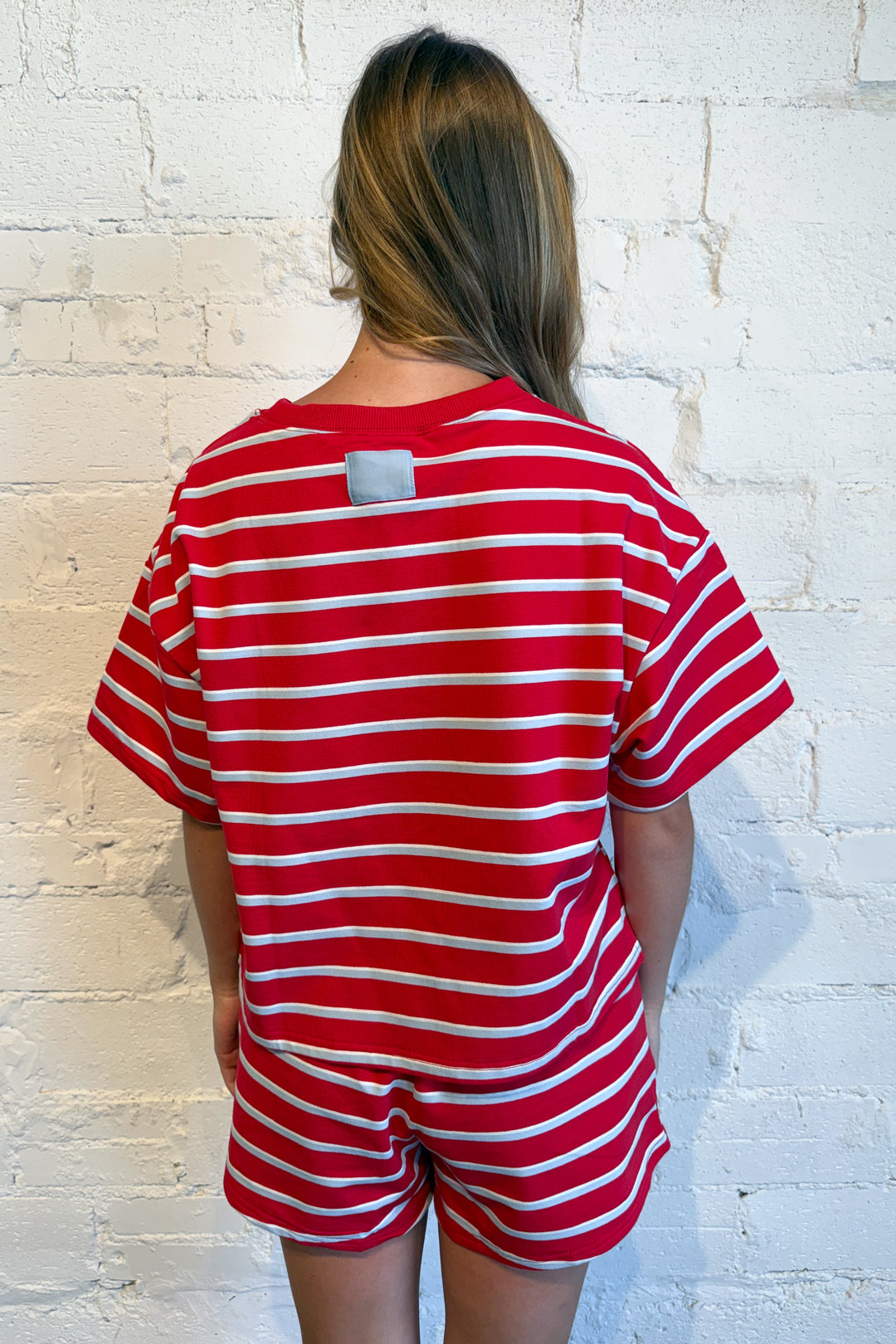 Cozy Coast Sweatshirt Red Back, adeline boutique, dallas boutique, boutique