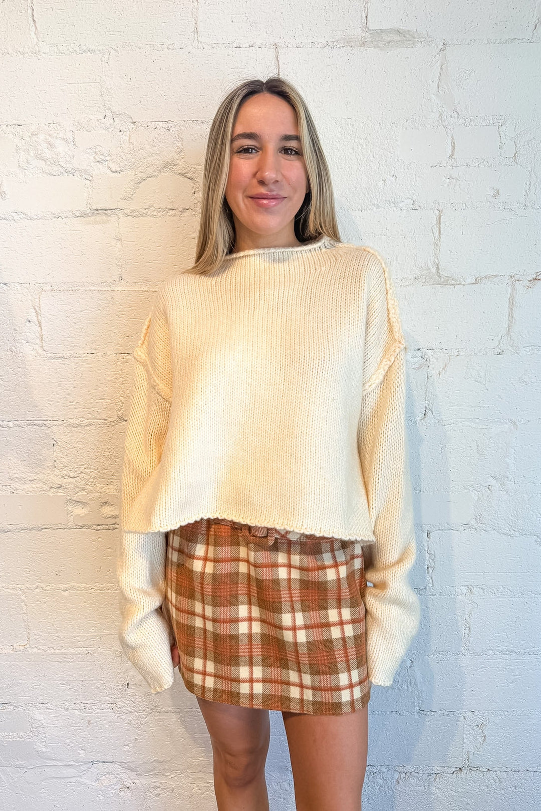 Cozy Crush Sweater , Cream Sweater, Fall Sweater
