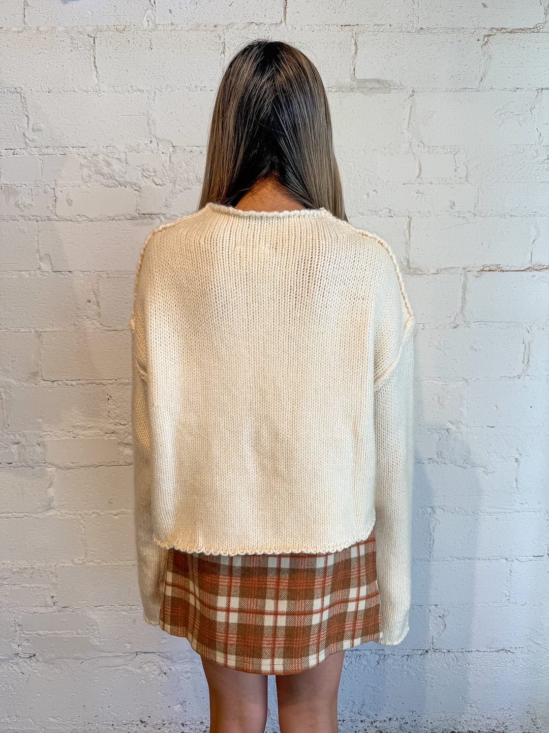 Cozy Crush Sweater, Cream Sweater, Fall Sweater