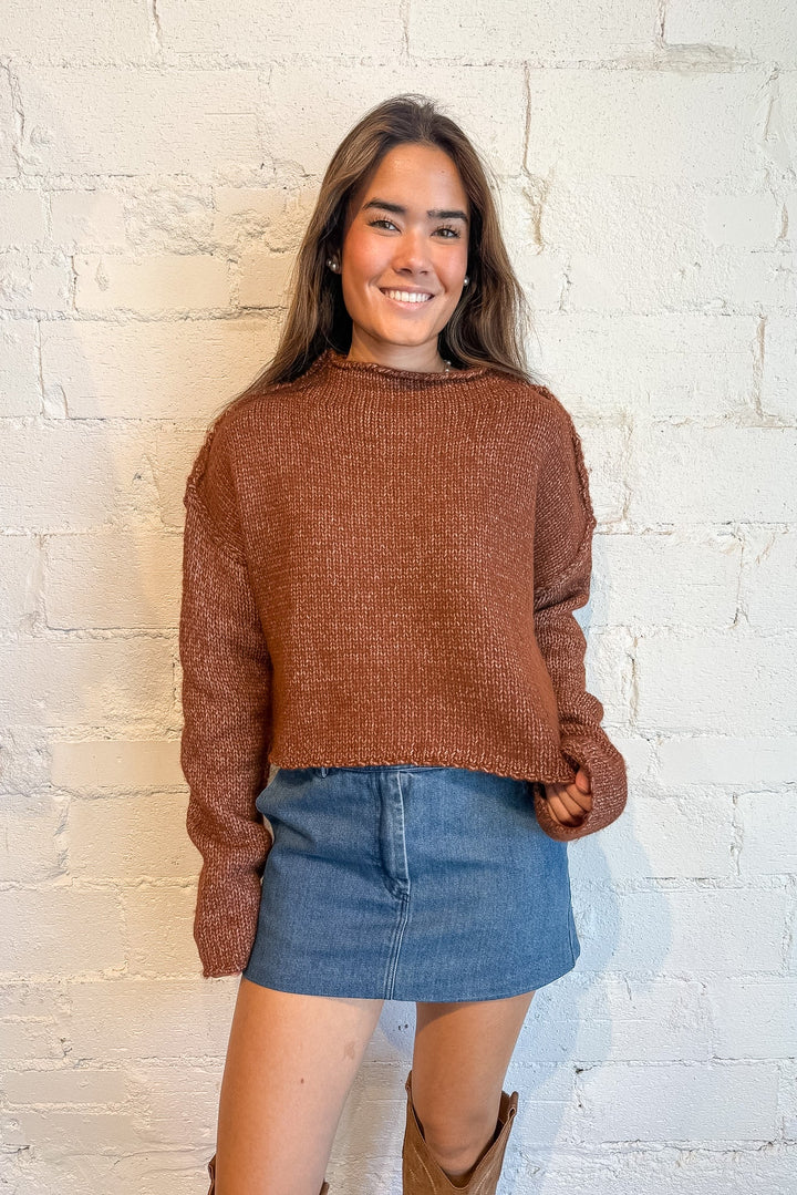 Cozy Crush Sweater, Brown Sweater, Fall Sweater