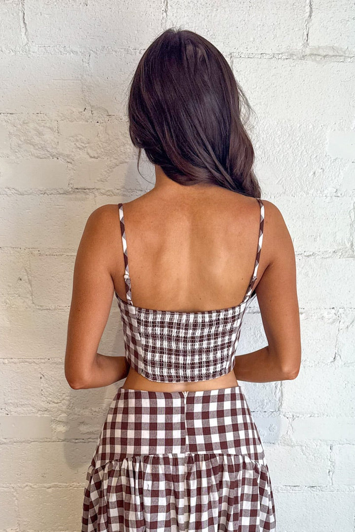 Crisp Gingham Crop Top, Gingham Top, Tops, Matching Set, Sets, Adeline Boutique, Dallas Boutique, Fall Styles
