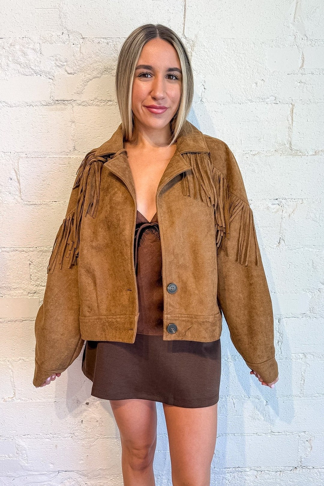 Fringe Jacket, Outwear, Western Jacket, Brown Jacket