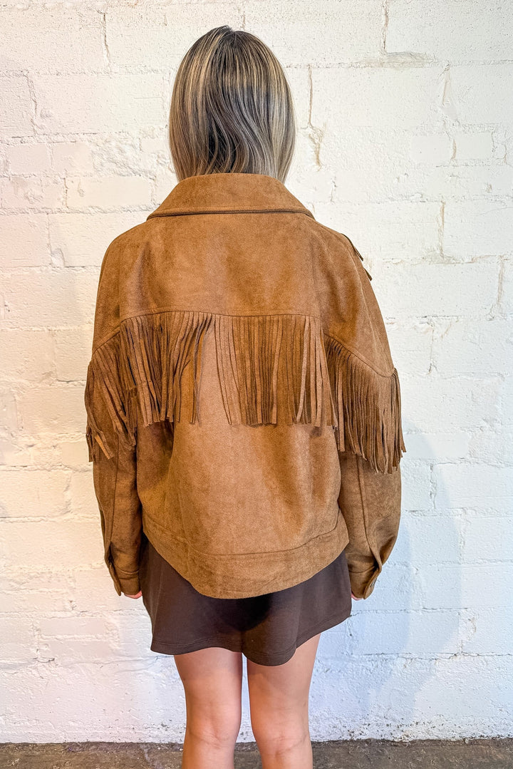 Fringe Jacket, Outwear, Western Jacket, Brown Jacket