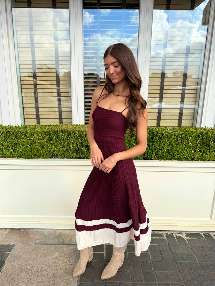 Sideline Strut Maxi Dress