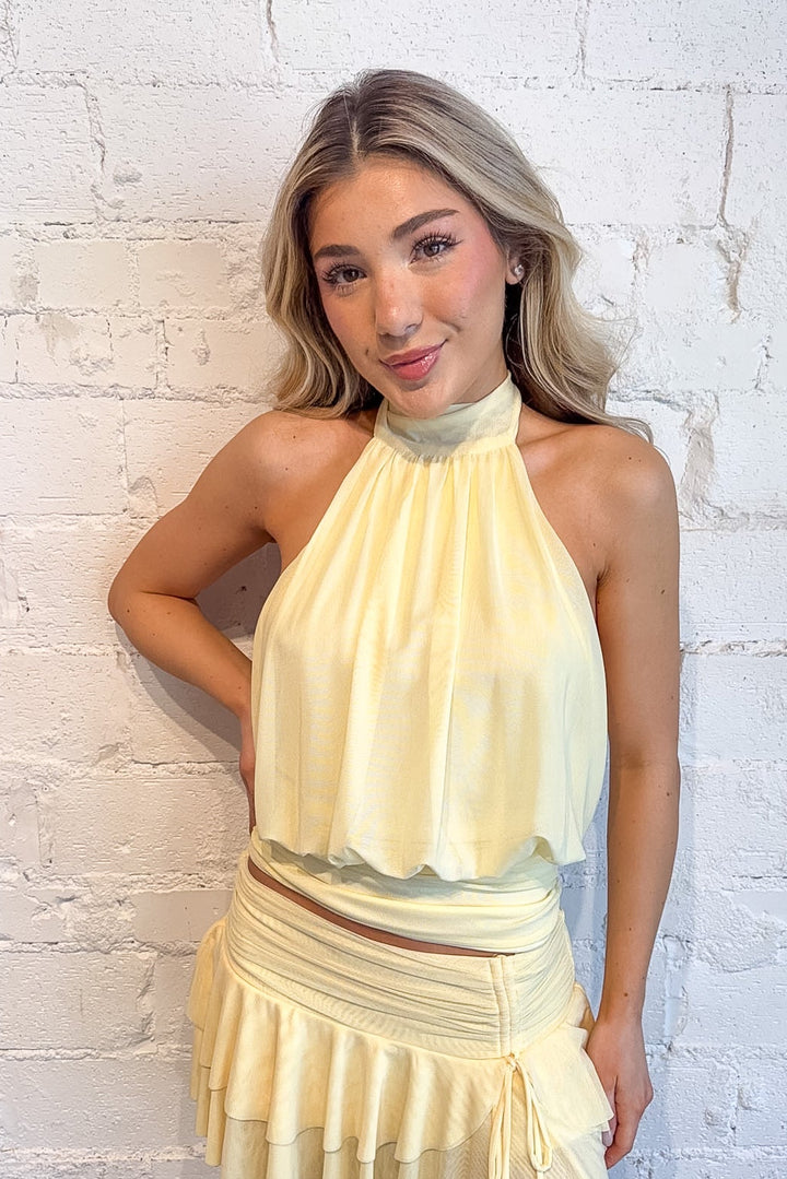 Ebbie Top, Halter Top, Sets, Spring and Summer Sets, Tops, Going Out Outfit, Adeline Boutique, Dallas Boutique