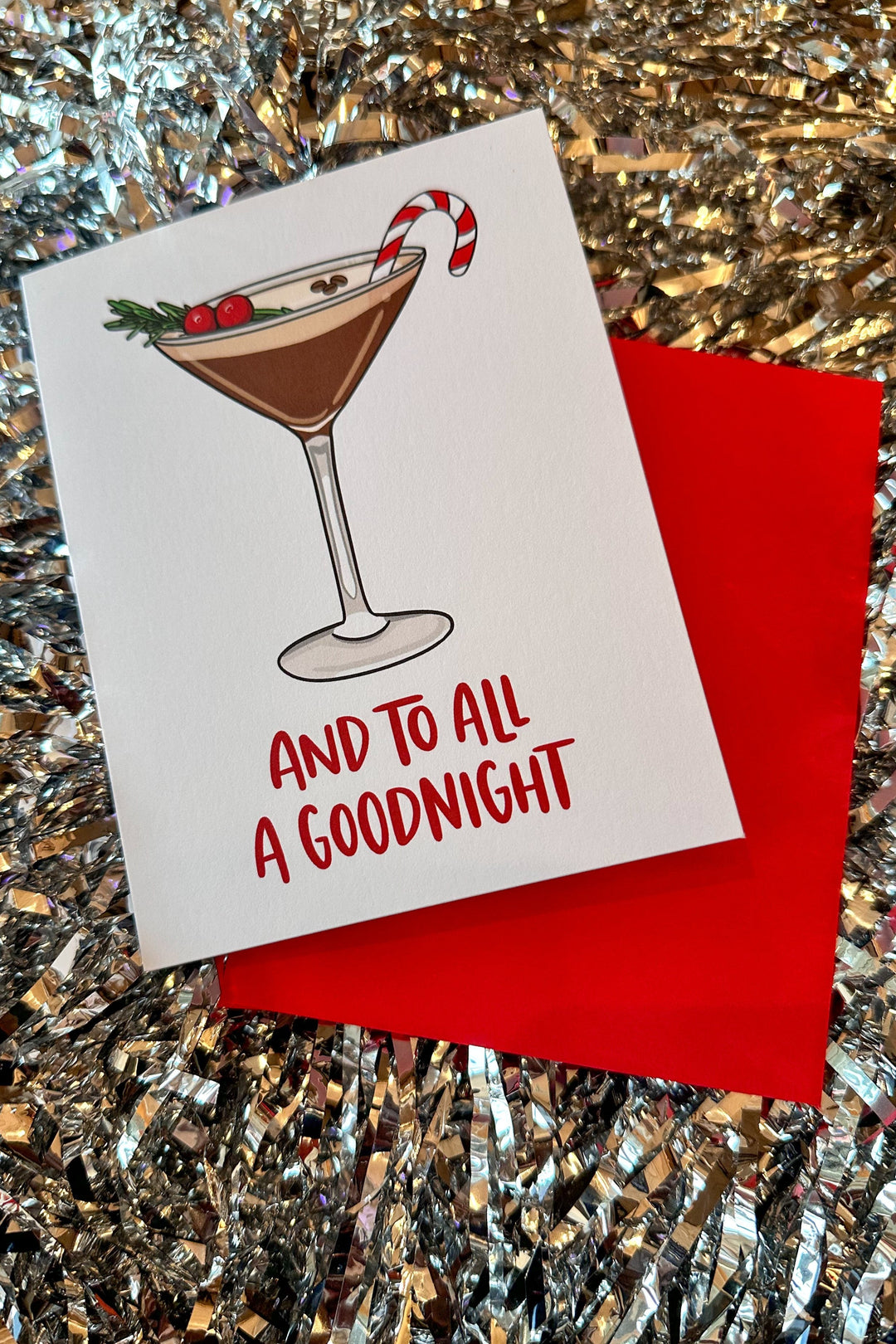 Espresso Martini Holiday Card, Holiday Cards, Greeting Cards, Adeline Boutique