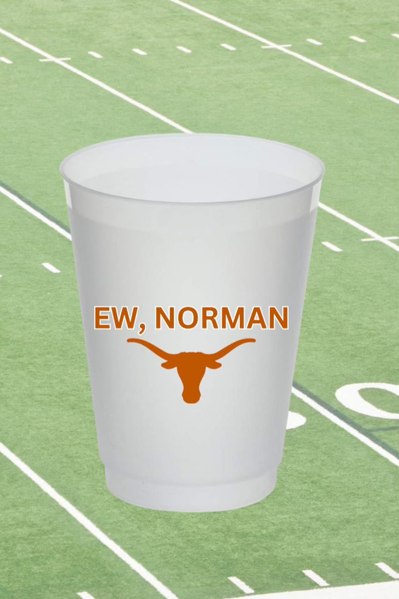 Frosted Cups, Ew Norman Frosted Cups, Drinkware, Dallas Boutique, Dalla Boutique UT, UT Merchandise 