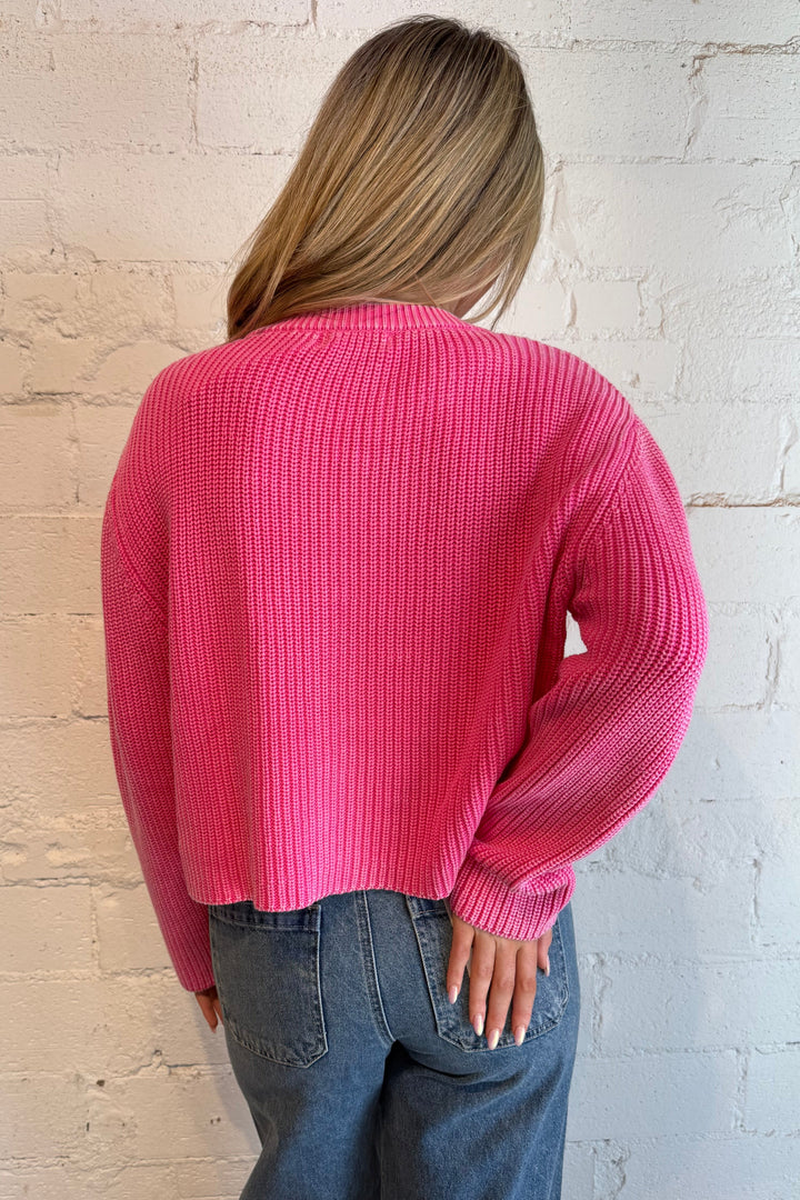 Pink sweater cardigan, pink cardigan