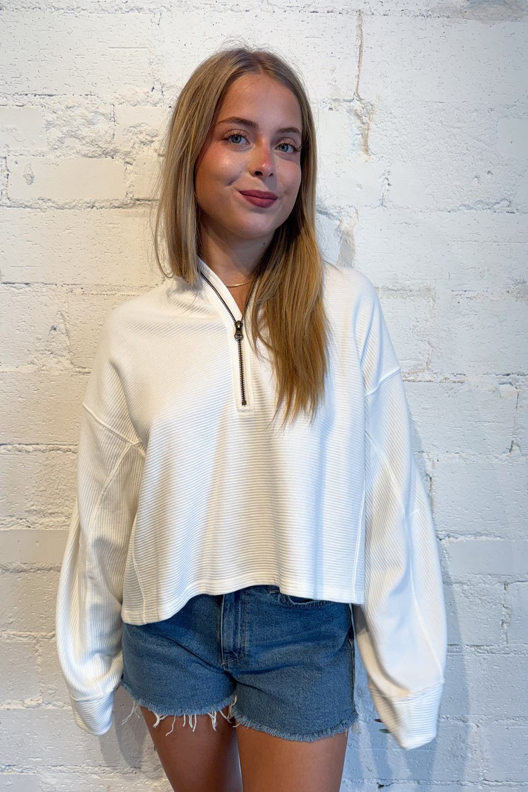 Free People Celeste Quarterzip, adeline boutique, dallas boutique, boutique