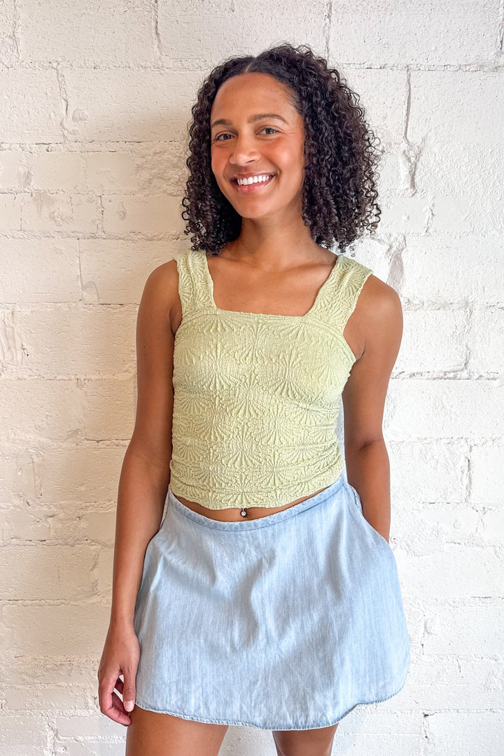 Free People Fresh Green Love Letter Cami, Tank Tops, Tops, Basic Tops, Adeline Boutique, Dallas Boutique, Women's Clothing Boutique, St. Patty's Outfit, Green Tank