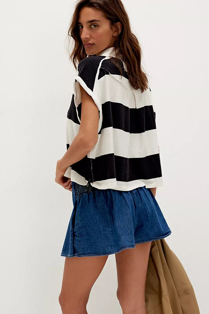 Free People Paradise Found Denim Skort, Denim Skirt, Skirt, Bottoms, Adeline Boutique, Dallas Boutique, Mini Skirt, Thanksgiving Outfits