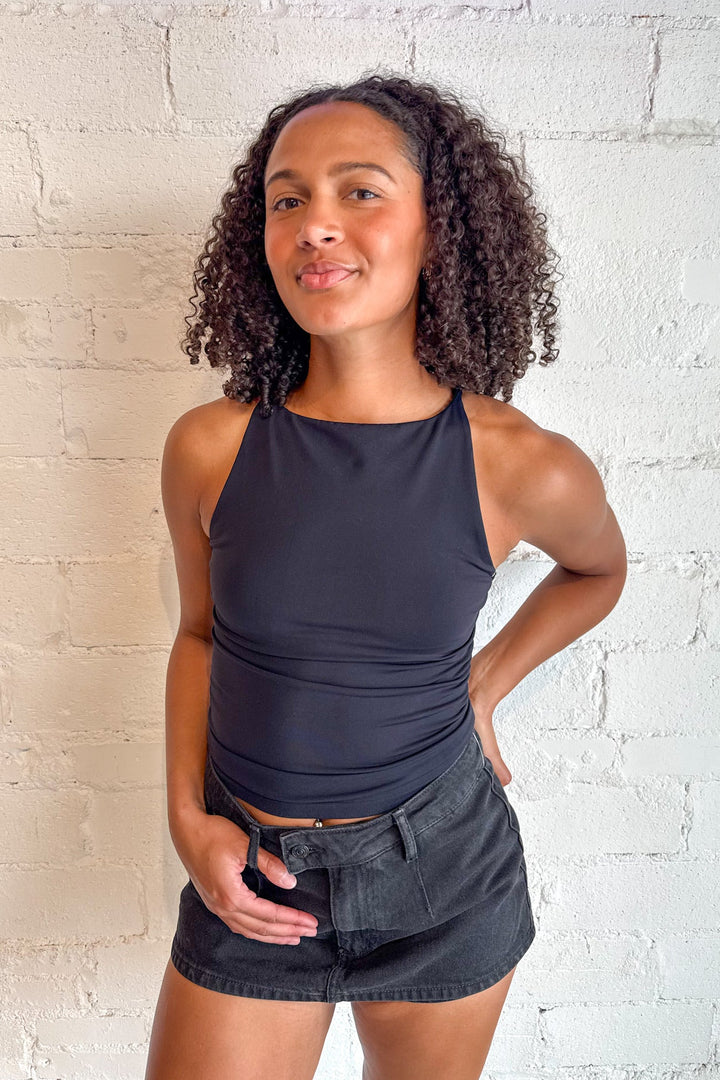 Free People Round Two Cami, Black Cami, Tank Top, Halter Tops, Basic Tops, Basic Tanks, Free People Tops, Adeline Boutique, Dallas Boutique, Women's Clothing Boutique