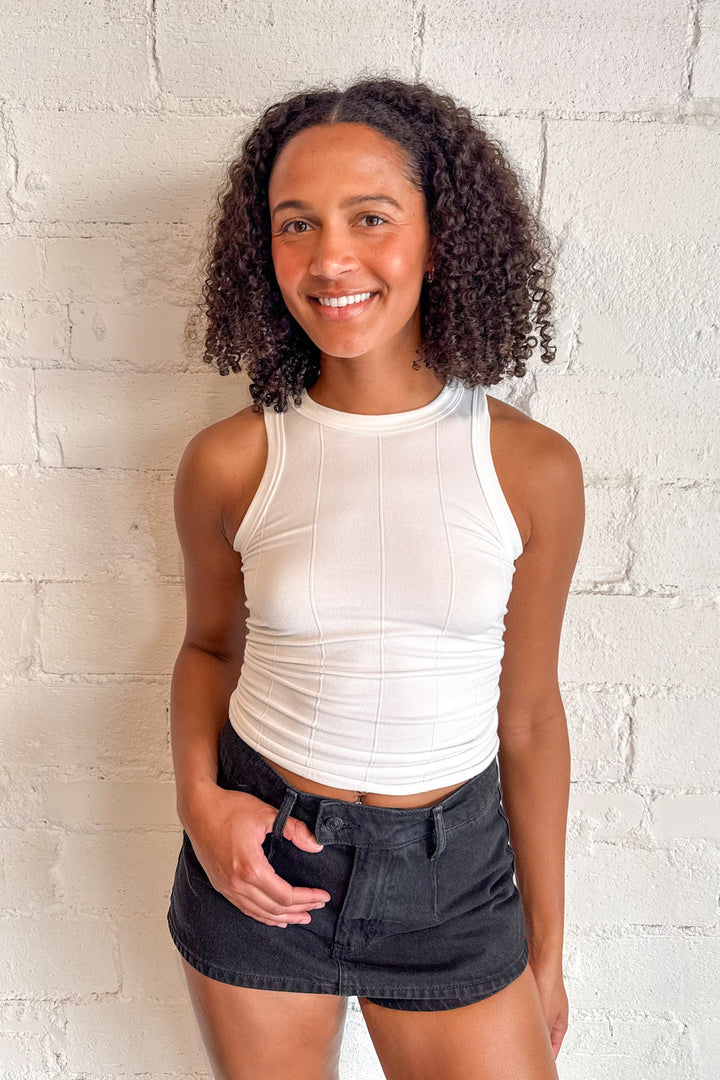 Free People So Soft Seamless Modal Top, White Tank, Tank Tops, Halter Tank Top, Basic Tops, Spring Styles, Vacation Tops, Adeline Boutique, Dallas Boutique, Women's Clothing Boutique, Free People Tops