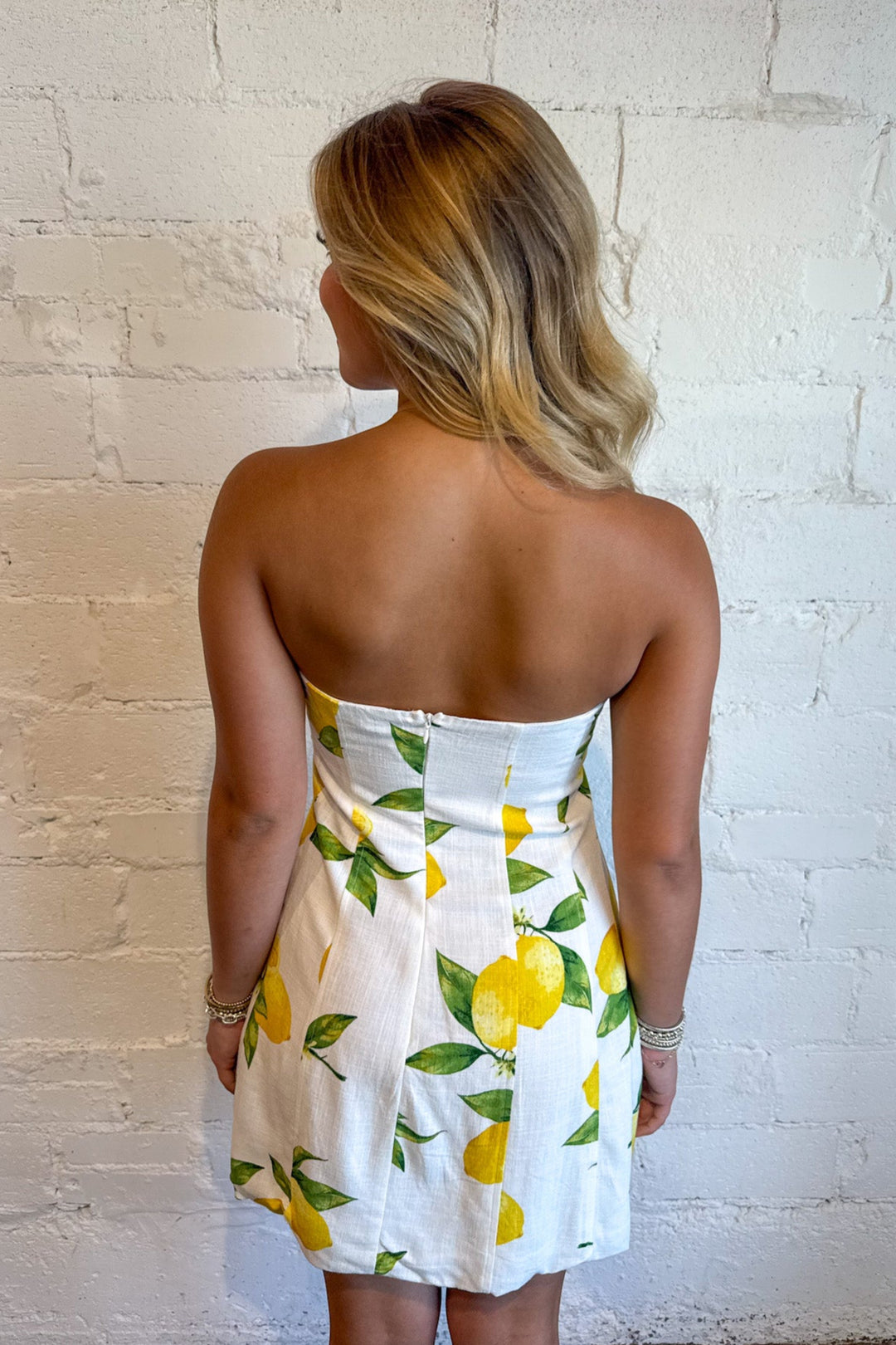 Fresh Lemon Strapless Dress, Strapless Dress, Lemon Dress, Summer Styles, Dresses, Adeline Boutique, Dallas Boutique, Boutique Dresses