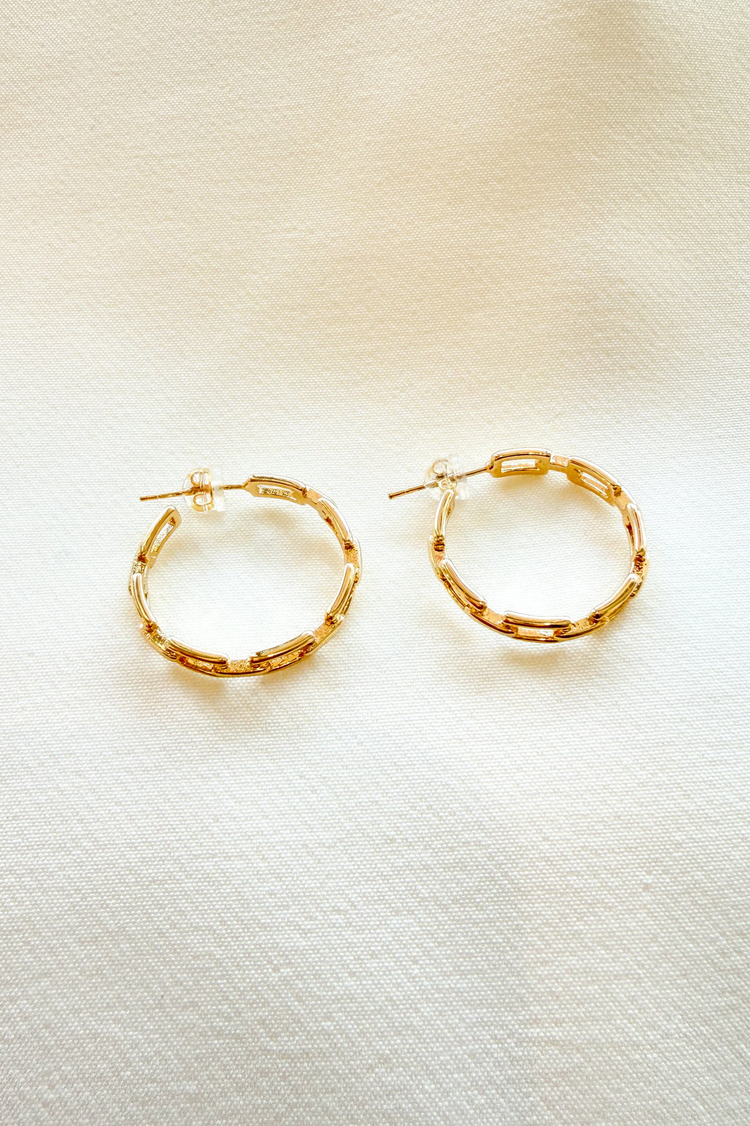 Gold Dipped Chain Link Hoops, Hoops, Jewelry, Adeline Boutique, Dallas Boutique, Boutique Jewelry, Accessories