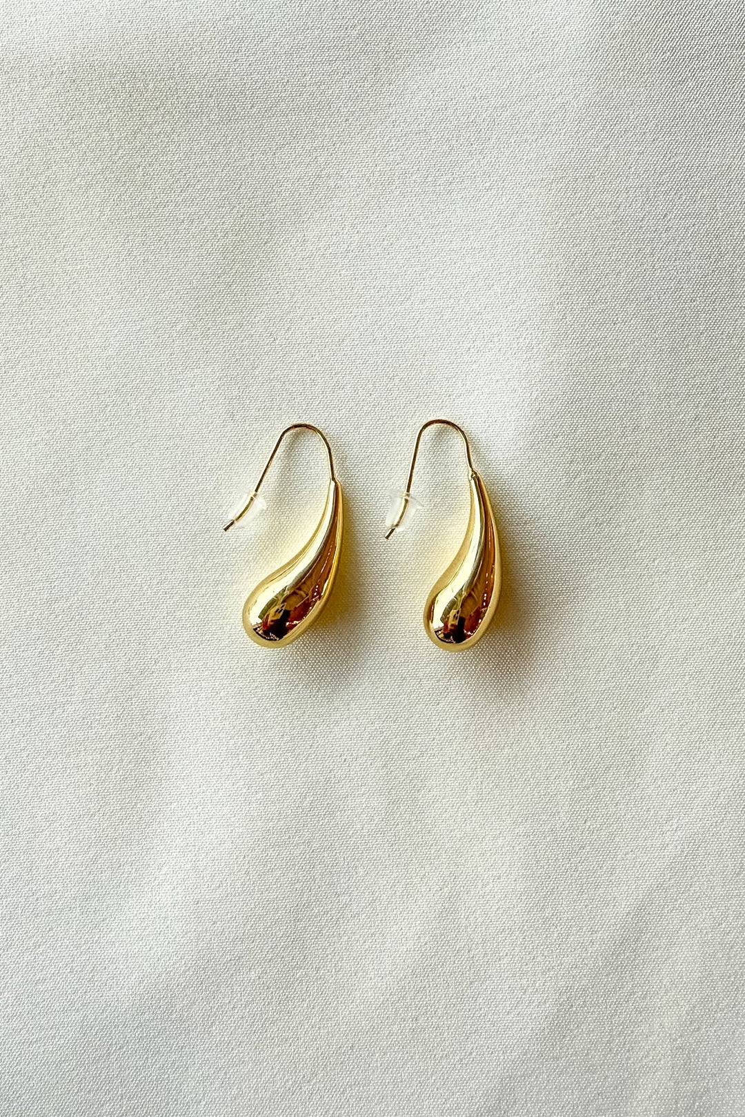 Gold Teardrop Hoops, Gold Earrings, Teardrop Earrings, Adeline Boutique, Boutique Jewelry, Gift Ideas