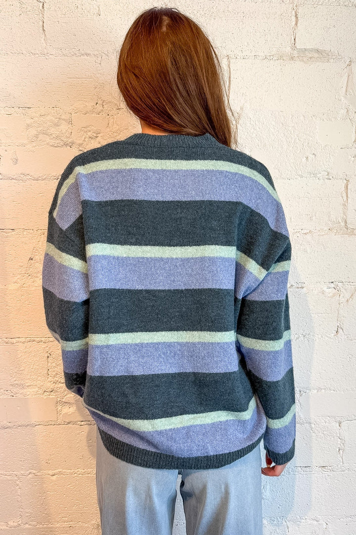 Blue stripe sweater, stripe sweater, dallas boutique, boutique sweater, cute sweater, blue sweater 