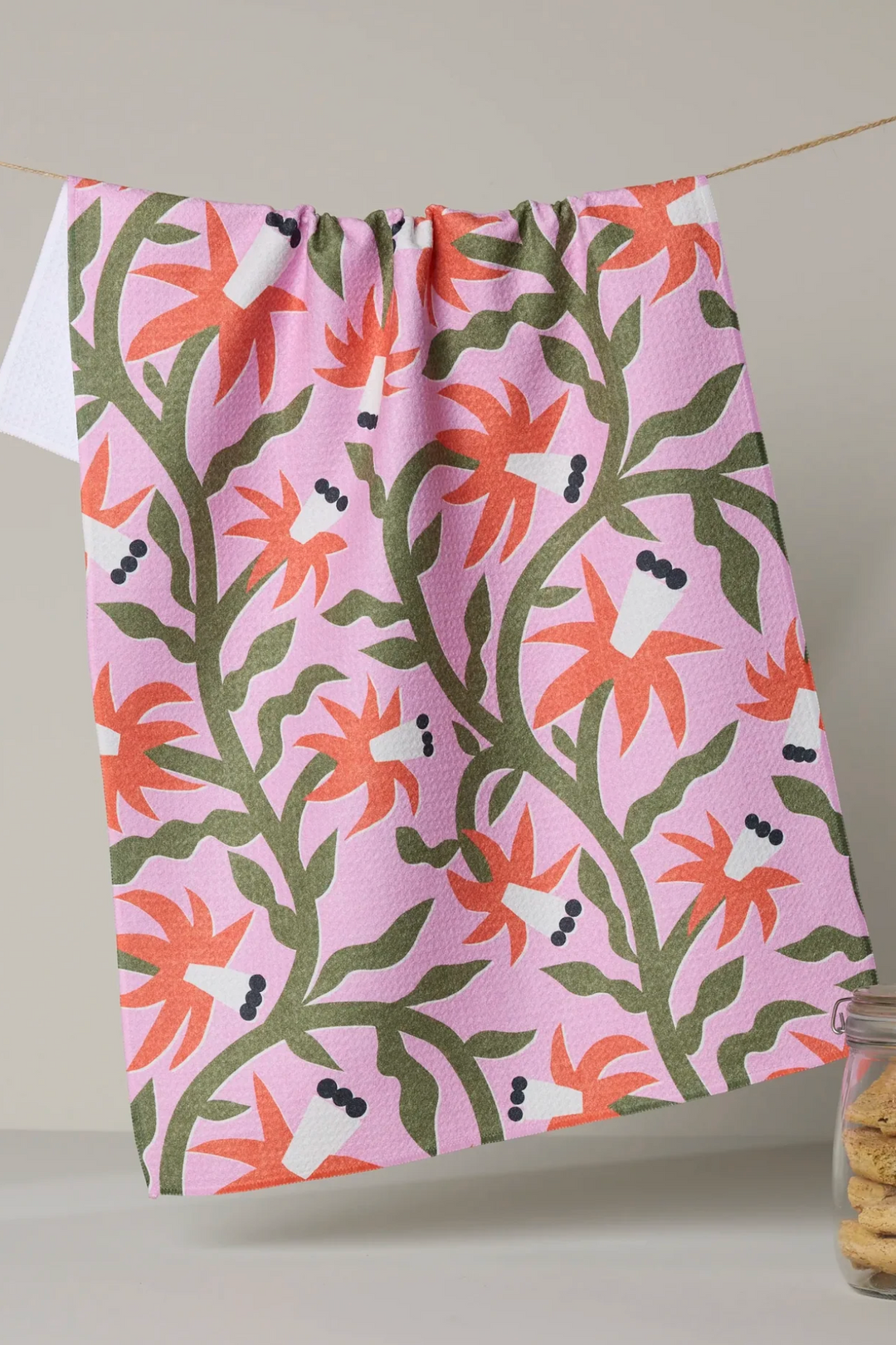 Graphic Flowers Tea Towel, adeline boutique, dallas boutique, boutique