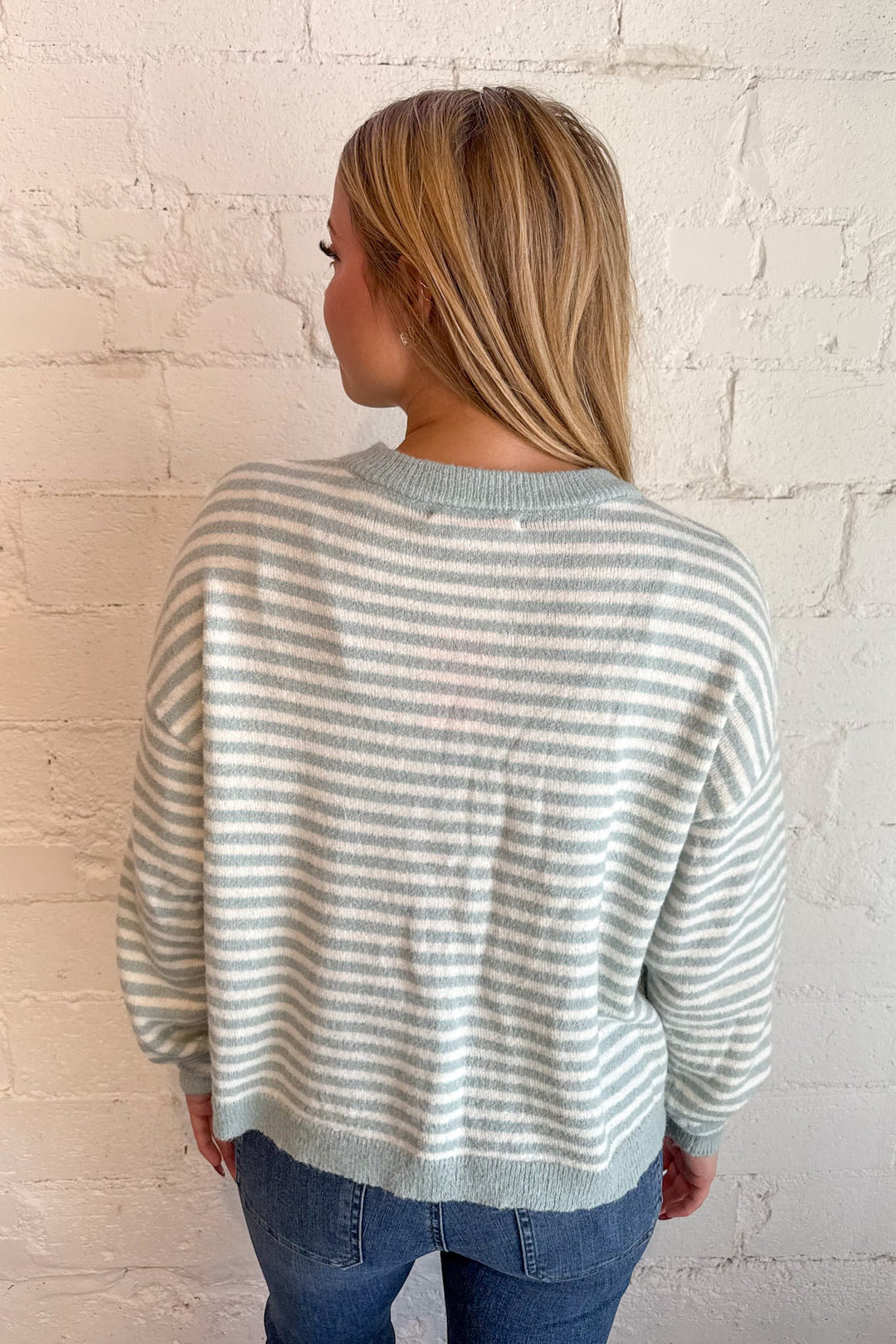 Haley Stripe Knit Top, Sweater, Striped, Sweater, Knit Tops, Long Sleeve Tops, Adeline Boutique, Dallas Boutique, Women's Boutique