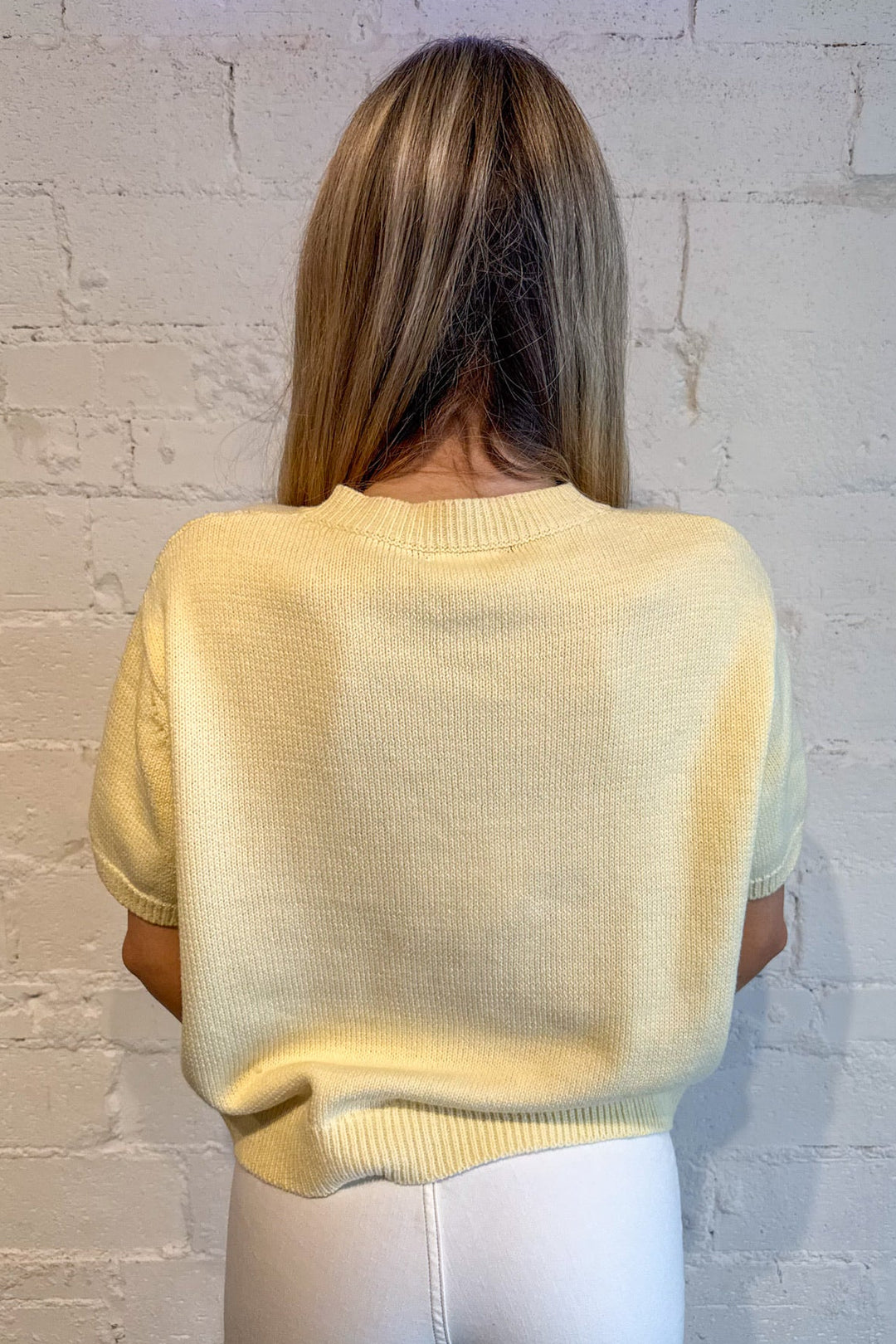 Happy Girl Sweater Cardigan, Cardigan, Sweater Tops, Yellow Knit Tops, Adeline Boutique, Dallas Boutique, Spring Styles