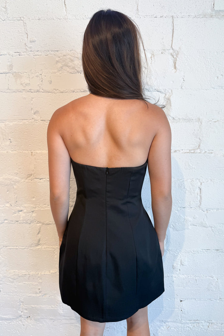 Harper Mini Dress Black Back, adeline boutique, dallas boutique, boutique 