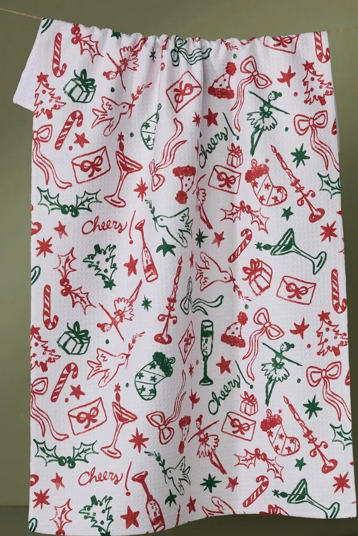 Holiday Geometry Tea Towels, Towels,Accessories, Adeline Boutique, Dallas Boutique