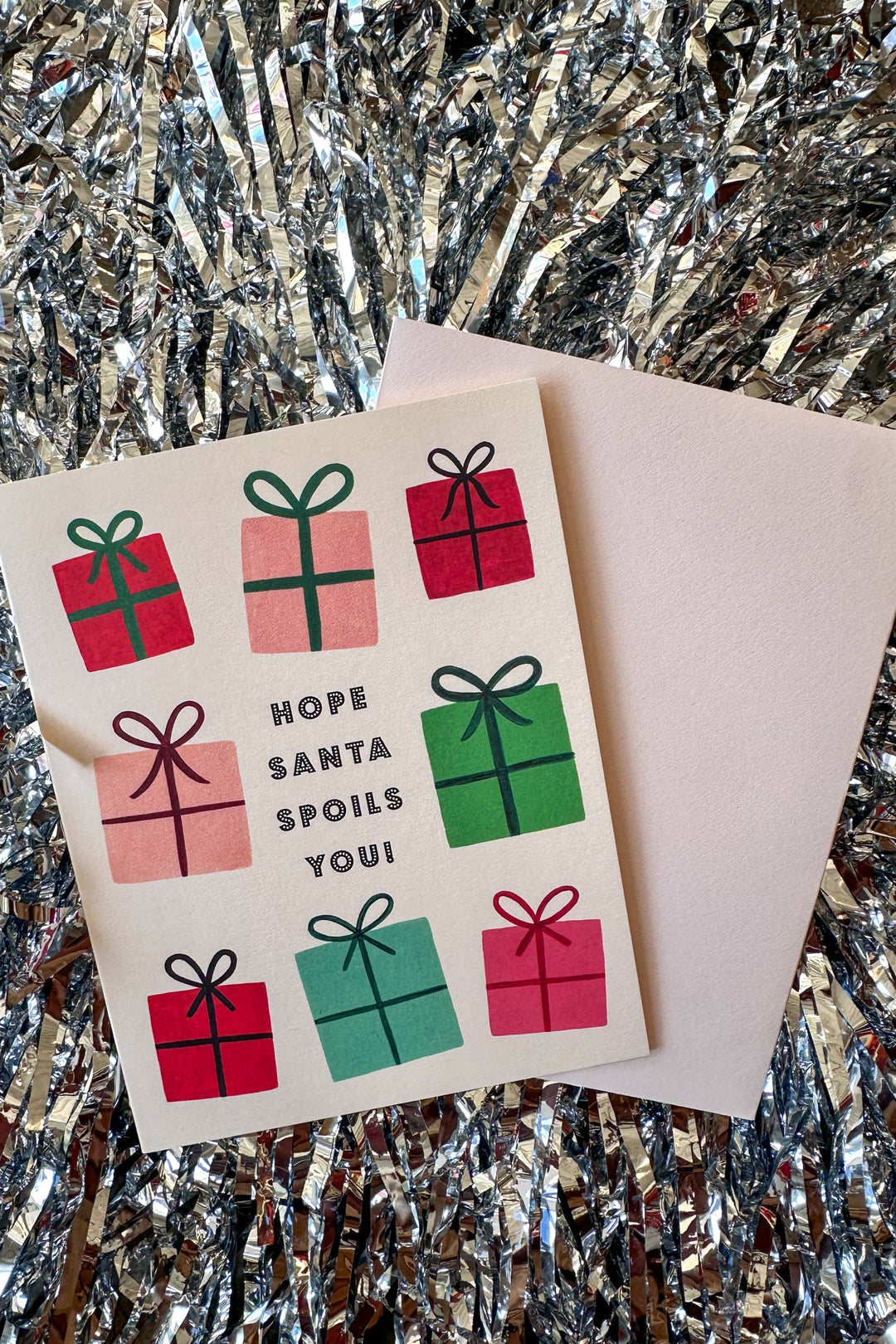 Hope Santa Spoils You Greeting Card, Greeting Cards, Cards, Adeline Boutique 