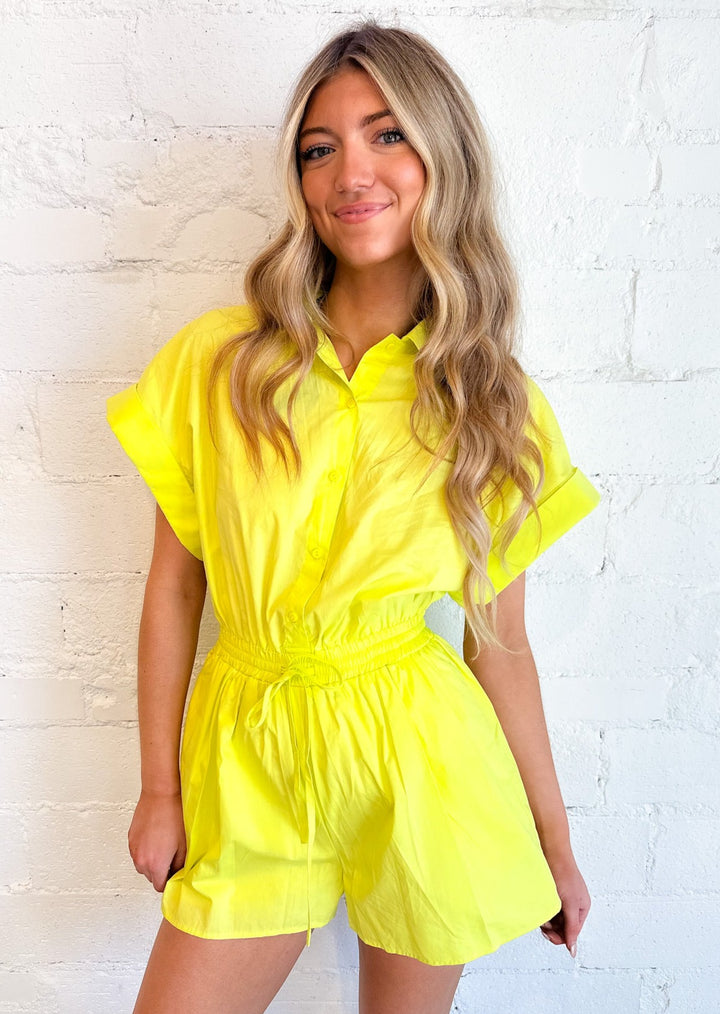 Lemon Lime Romper, romper, Adeline, Adeline, dallas boutique, dallas texas, texas boutique, women's boutique dallas, adeline boutique, dallas boutique, trendy boutique, affordable boutique