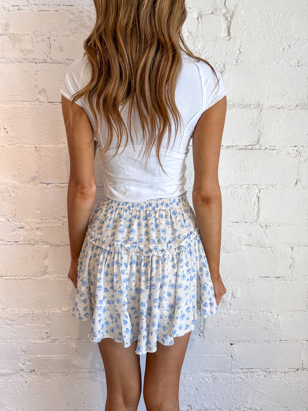 Blue Honeysuckle Skirt, Shorts, Adeline, Adeline, dallas boutique, dallas texas, texas boutique, women's boutique dallas, adeline boutique, dallas boutique, trendy boutique, affordable boutique