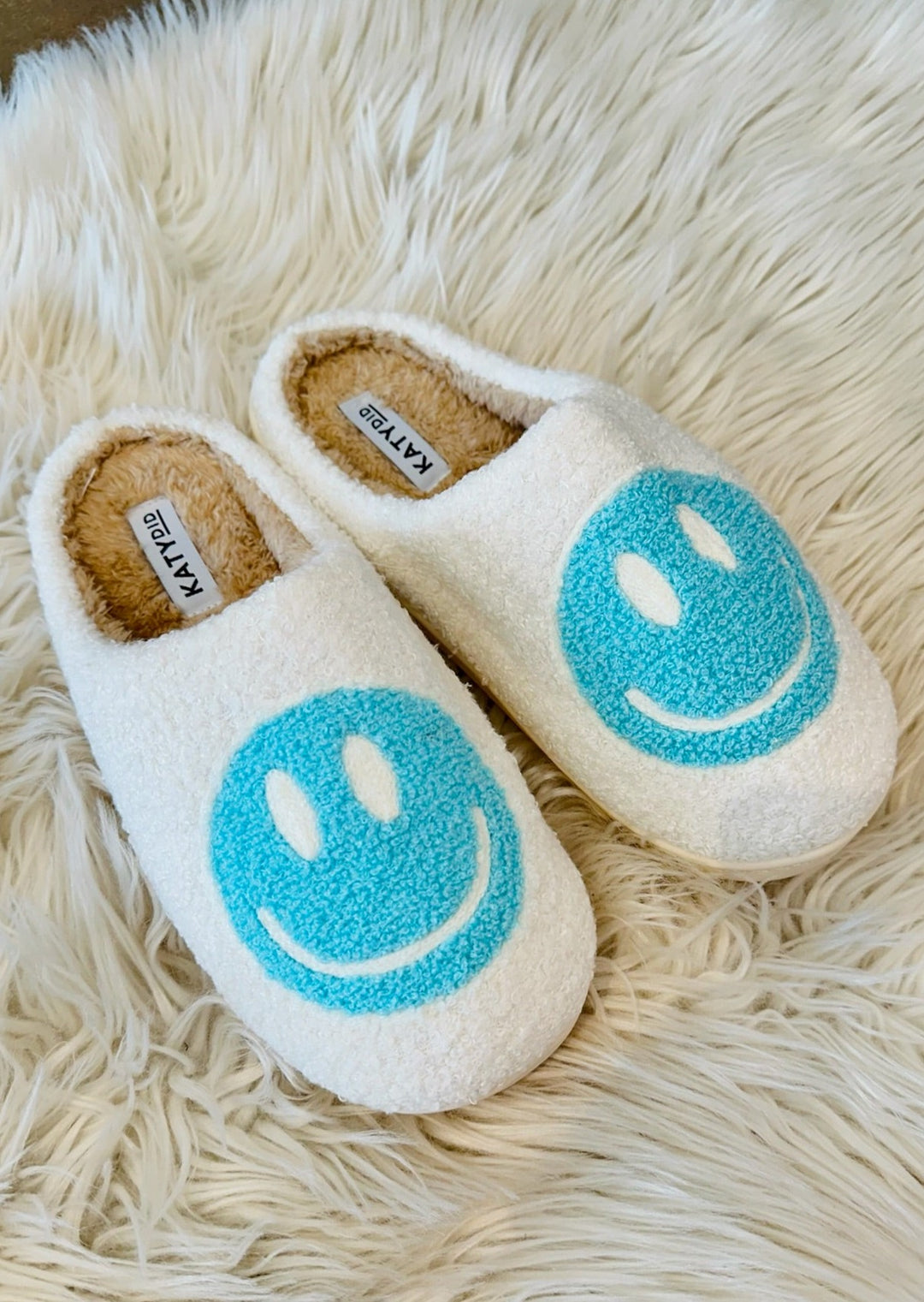 Pastel Happy Face Slippers, Shoes, Adeline, Adeline, dallas boutique, dallas texas, texas boutique, women's boutique dallas, adeline boutique, dallas boutique, trendy boutique, affordable boutique