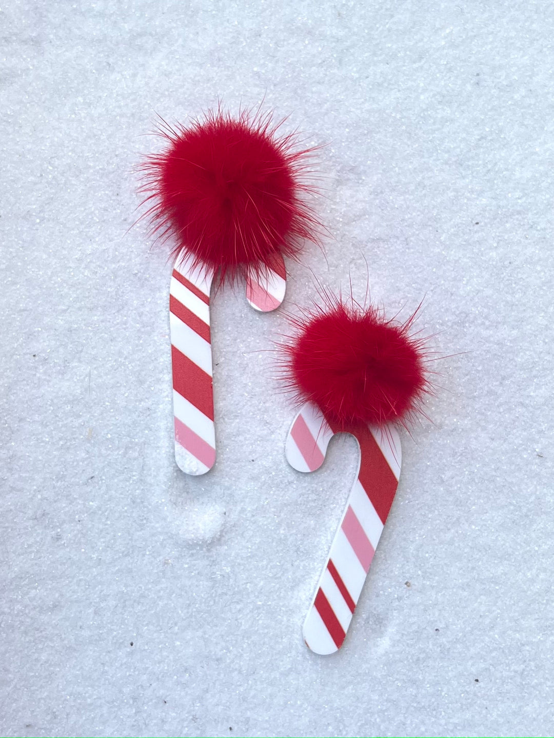 Candy Cane Pom Pom Earrings, Jewelry, Adeline, Adeline, dallas boutique, dallas texas, texas boutique, women's boutique dallas, adeline boutique, dallas boutique, trendy boutique, affordable boutique