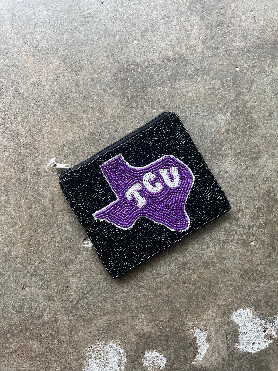 TCU Beaded Pouch, Purses, Adeline, Adeline, dallas boutique, dallas texas, texas boutique, women's boutique dallas, adeline boutique, dallas boutique, trendy boutique, affordable boutique