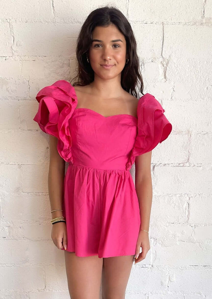 Cute As A Button Romper, romper, Adeline, Adeline, dallas boutique, dallas texas, texas boutique, women's boutique dallas, adeline boutique, dallas boutique, trendy boutique, affordable boutique