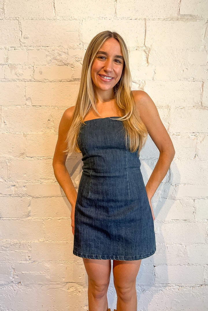 jean mini dress