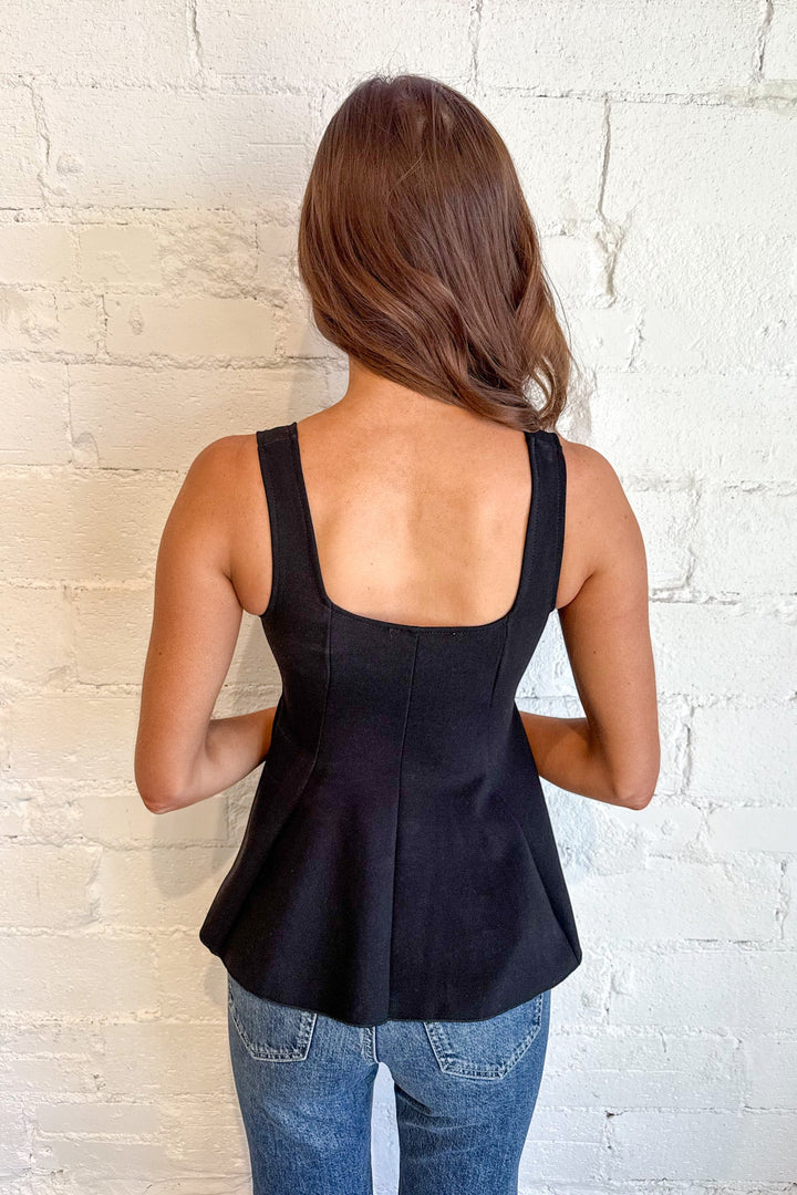 Interlock Peplum Top, Peplum Top, Tops, Blouses, Adeline Boutique, Black Tops, Going Out Tops, Dallas Boutique, Women's Clothing