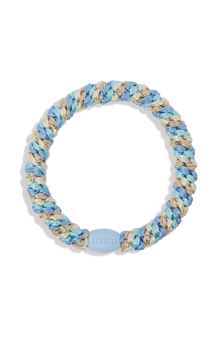 KKNEKKI Glitter Hair Tie Light Blue, adeline boutique, dallas boutique, boutique