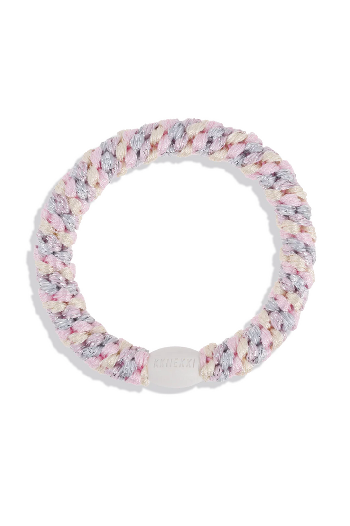 KKNEKKI Glitter Hair Tie Silver, adeline boutique, dallas boutique, boutique