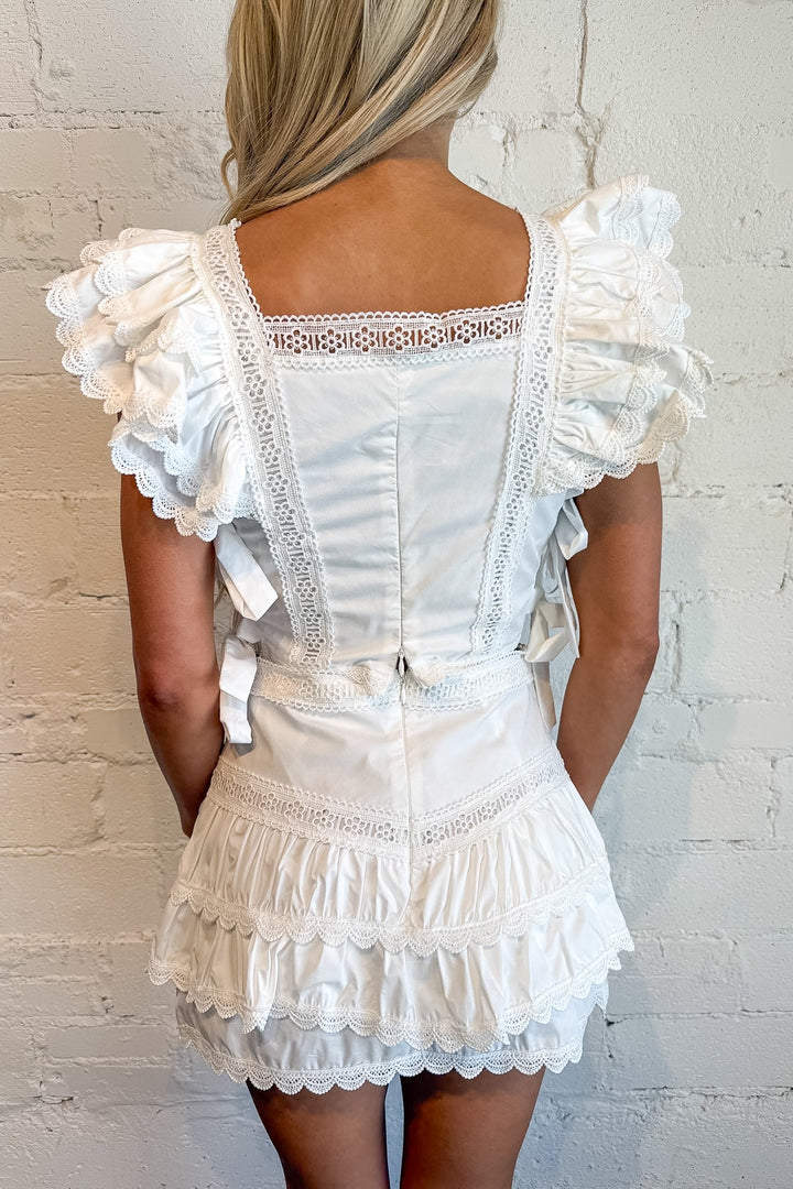 Larissa Lace Skort, Skirt, Mini Skirt, Sets, Matching Sets, Spring and Summer Styles, Vacation Styles, Adeline Boutique, Dallas Boutique, Easter Look, Bottoms