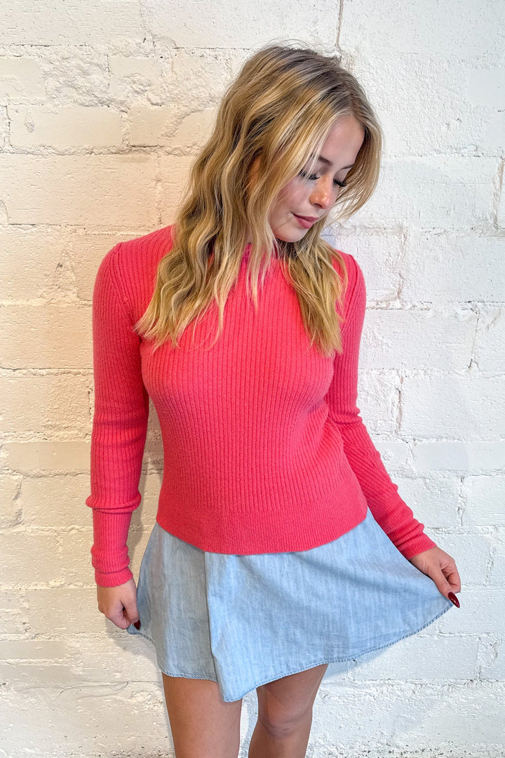 Free People Paradise Found Denim Skort, Denim Skirt, Skirt, Bottoms, Adeline Boutique, Dallas Boutique, Mini Skirt, Thanksgiving Outfits