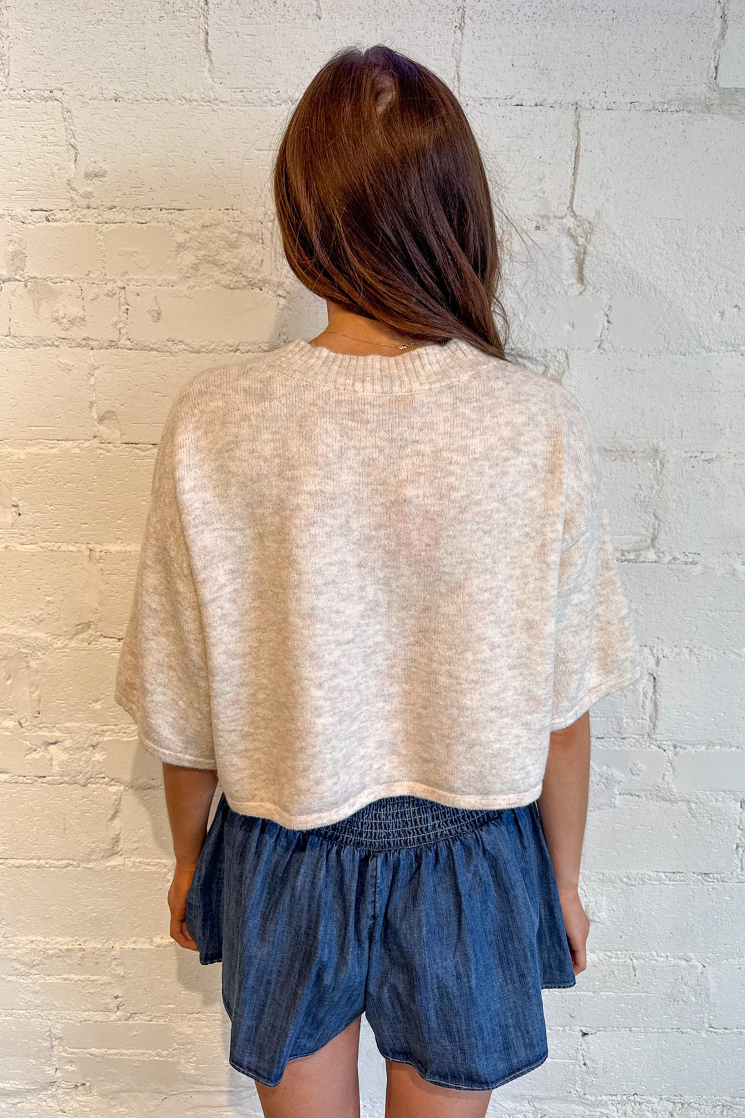 Livia Boxy Cropped Cardigan, Cardigan, Sweater, Tops, Knit Top, Short Sleeve Cardigan, Fall Styles, Spring Styles, Adeline Boutique, Dallas Boutique, Women's Clothing Boutique