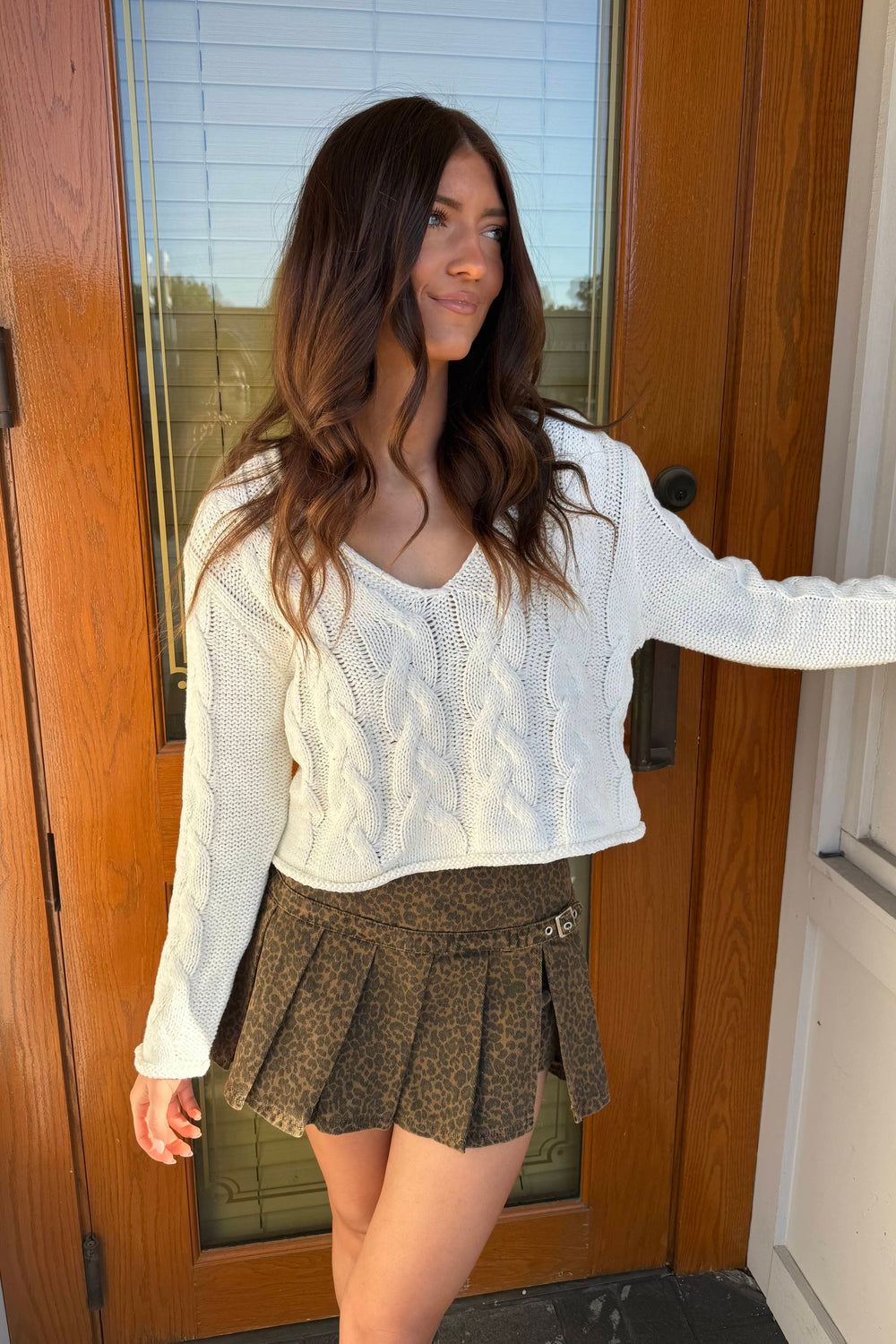 Love Cable Knit V-Neck Sweater, White Sweater, Sweaters Knit Sweater, Adeline Boutique, Tops, Fall and Winter Tops, Dallas Boutique, Women's Fashion
