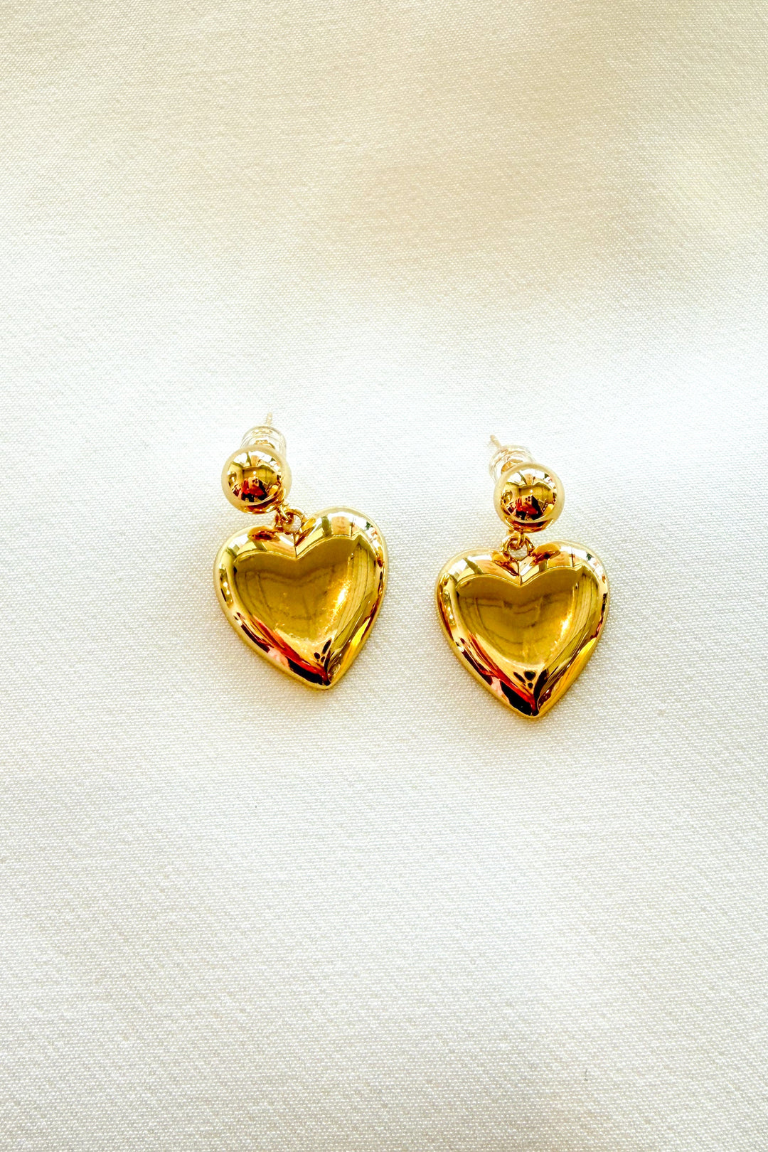 Medium Puffy Heart Drop Earrings, Earrings, Gift Ideas, Accessories, Adeline Boutique, Dallas Boutique, Boutique Jewelry