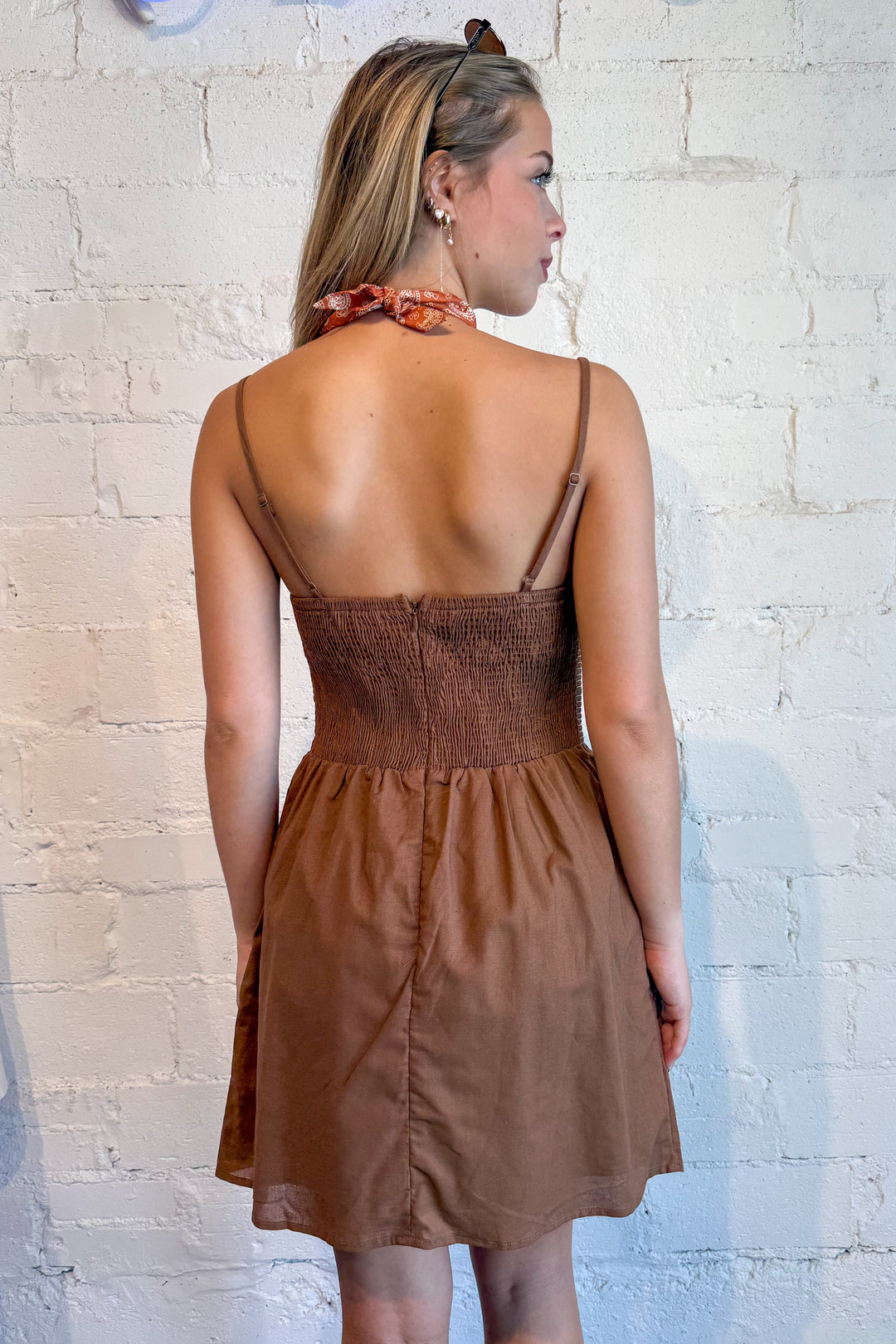 gameday dress, game day outfit, brown dress, gameday outfit, dallas boutique 