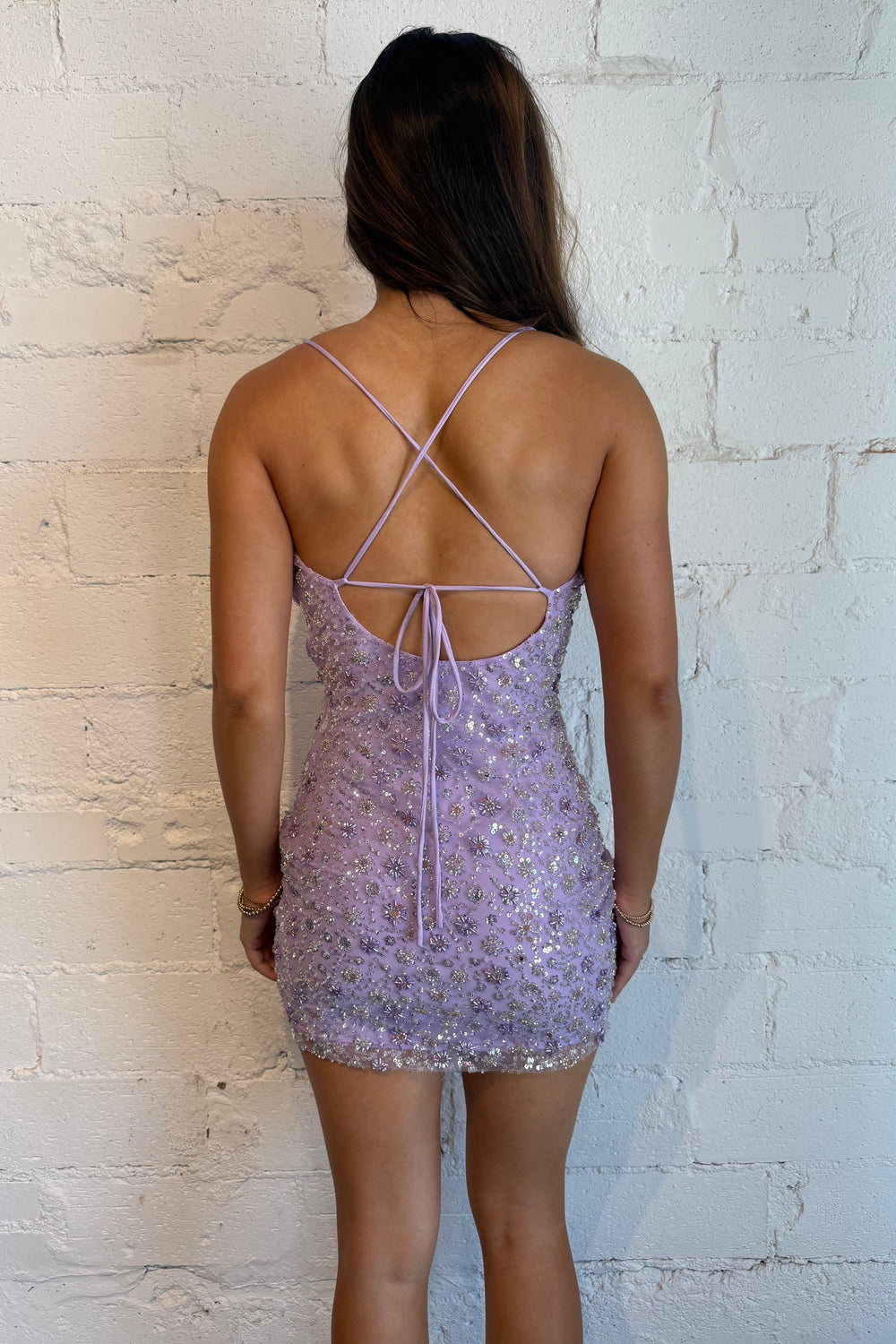 Lavender beaded dress, hoco dress, homecoming dress, purple beaded dress 