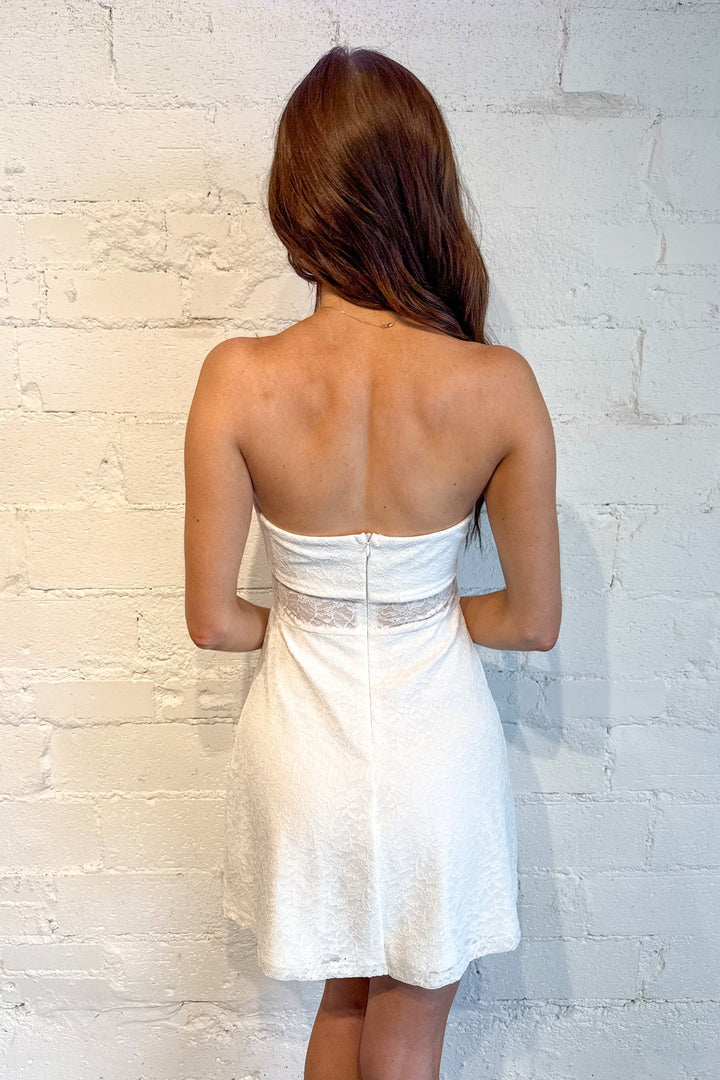 Mila Lace Tube Dress, White Dress, White Lace Dress, Bridal Dresses, Adeline Boutique, Spring and Summer Dresses, Vacation Styles, Dallas Boutique, Boutique Dresses