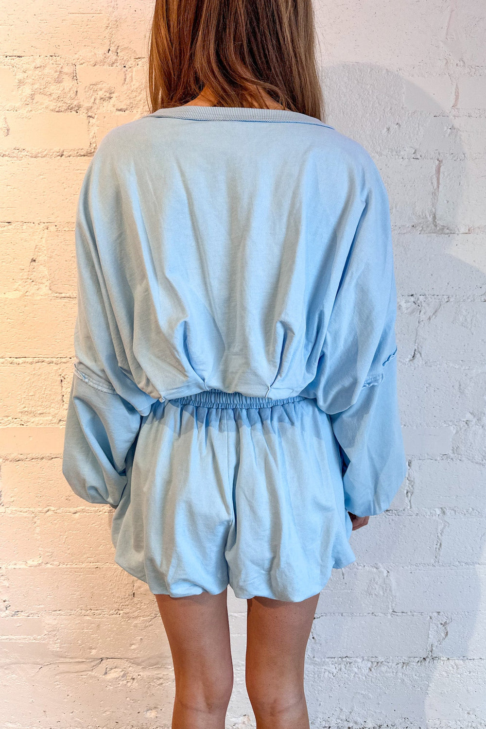 Mineral Washed Bubble Hem Shorts, Bubble Shorts, Matching Set, Two Piece Set, Loungewear, Adeline Boutique 